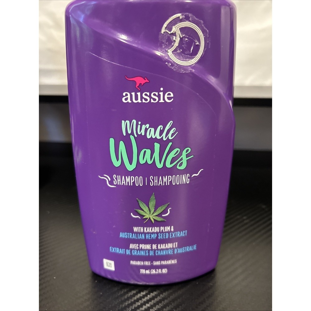 Aussie Miracle Waves Kakadu Plum Seed Extract Shampoo Large 26.2 oz size